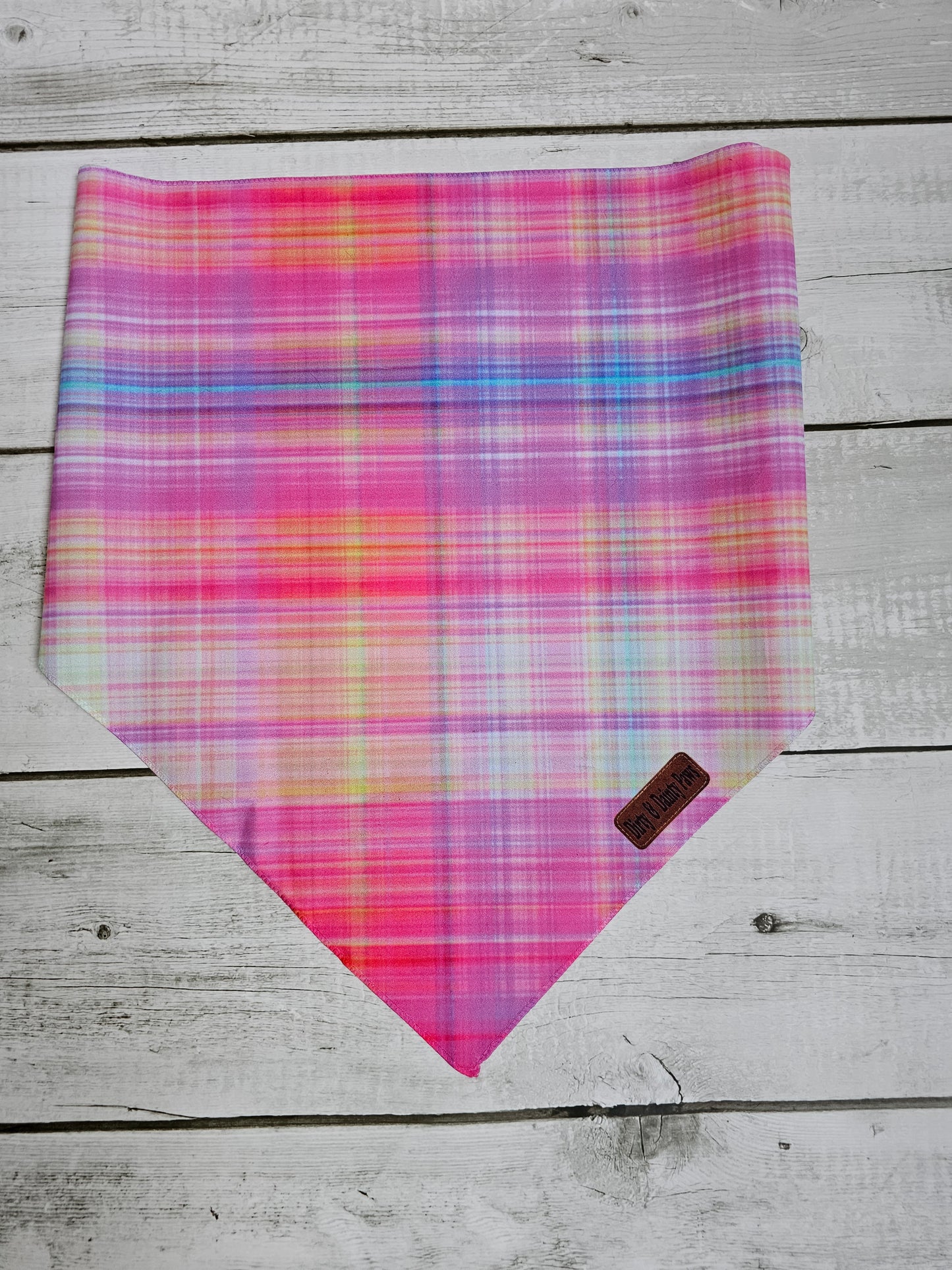 Fall Sunset Plaid Dog Bandana