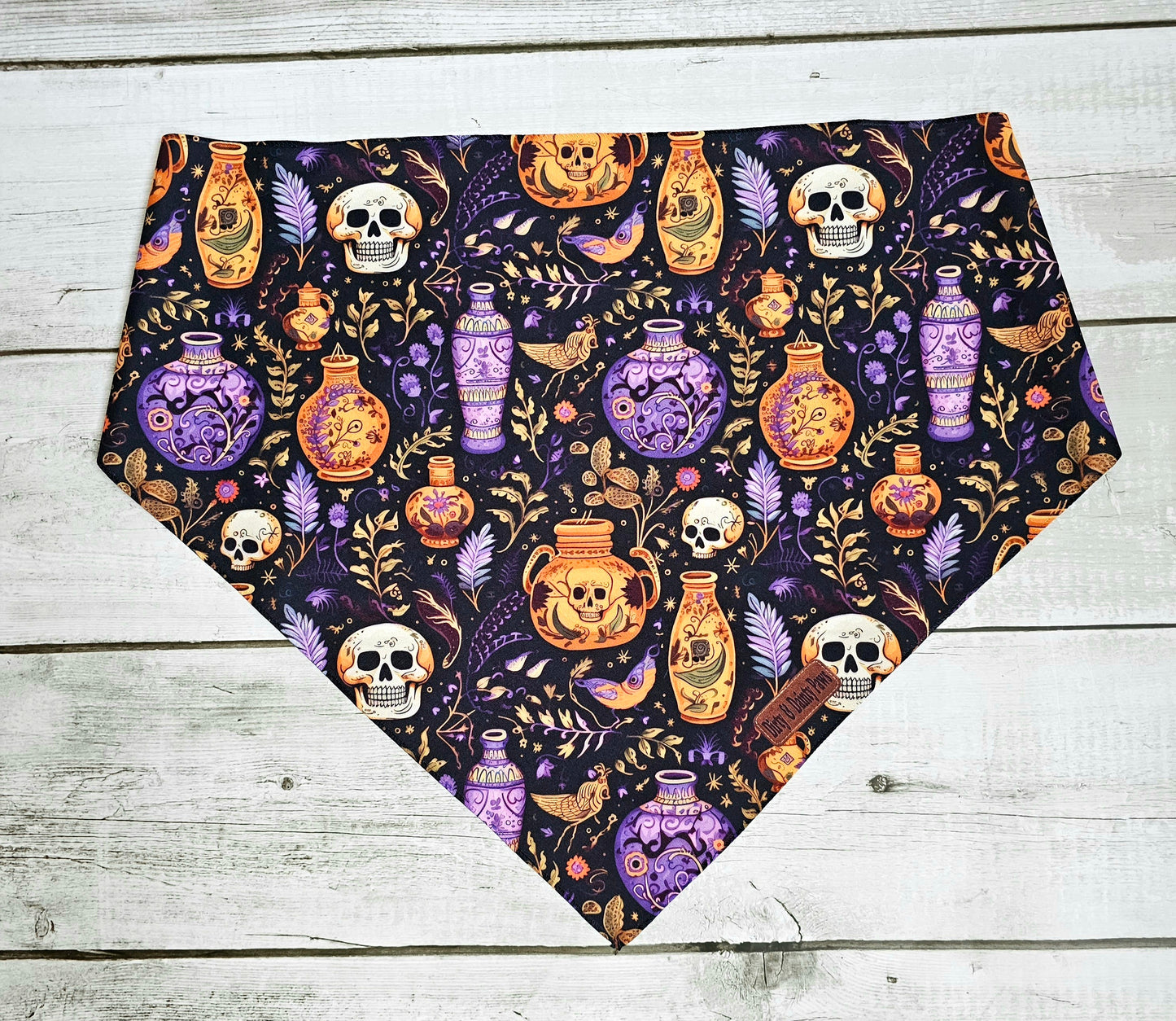 Skulls and Potions Dog Bandana
