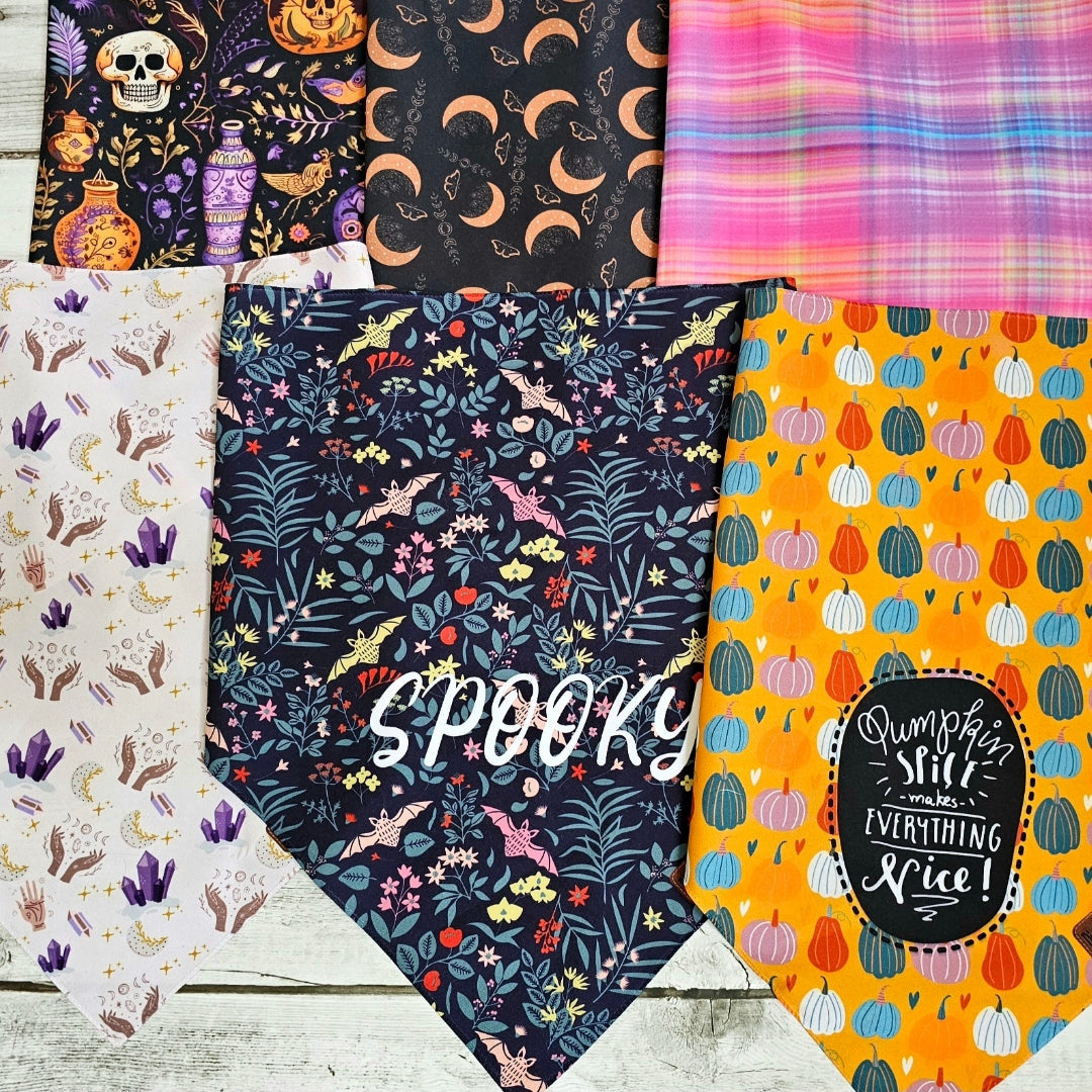 Spooky Bat Garden Dog Bandana
