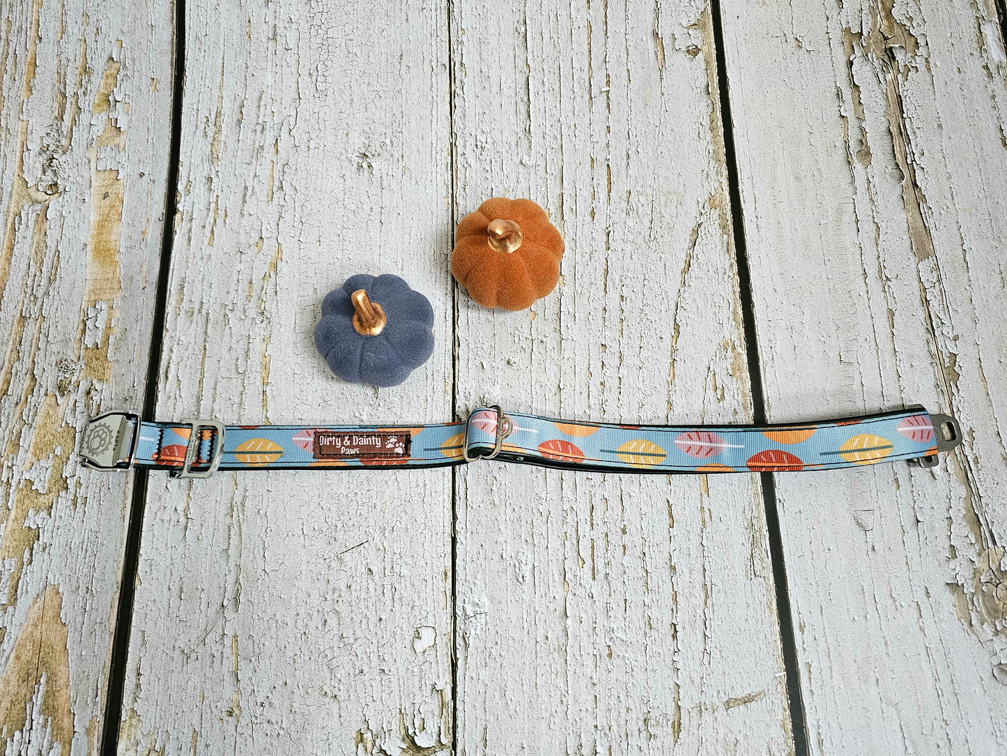 Boho Fall Leaves Dog Collar | Waterproof, NO Stink, Eco-Friendly