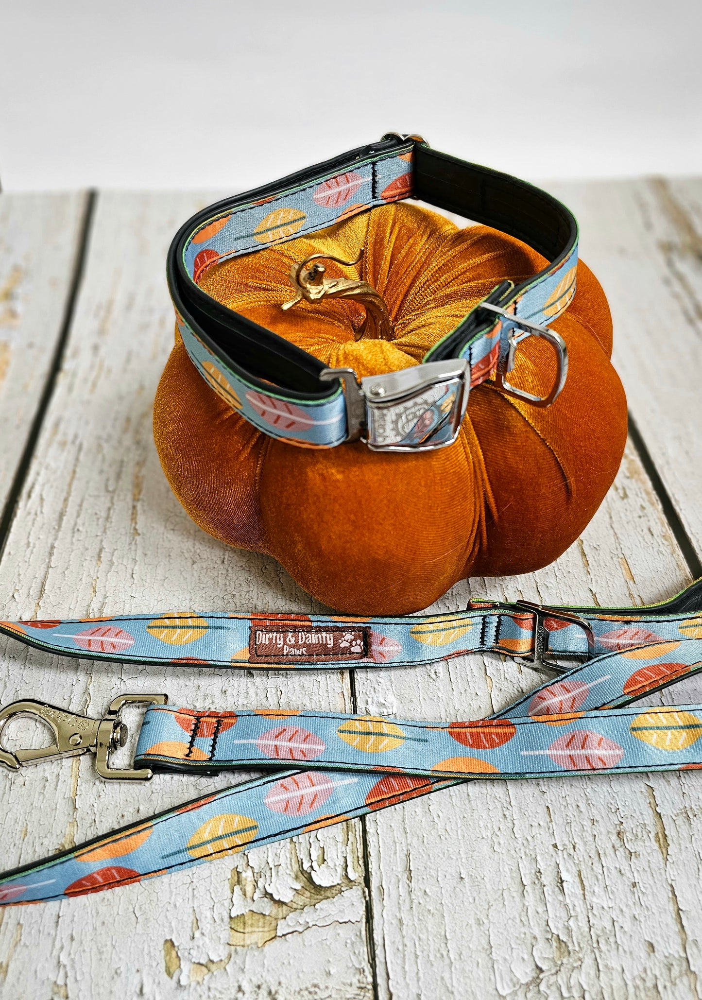 Boho Fall Leaves Dog Leash | Waterproof, NO Stink, Eco-Friendly