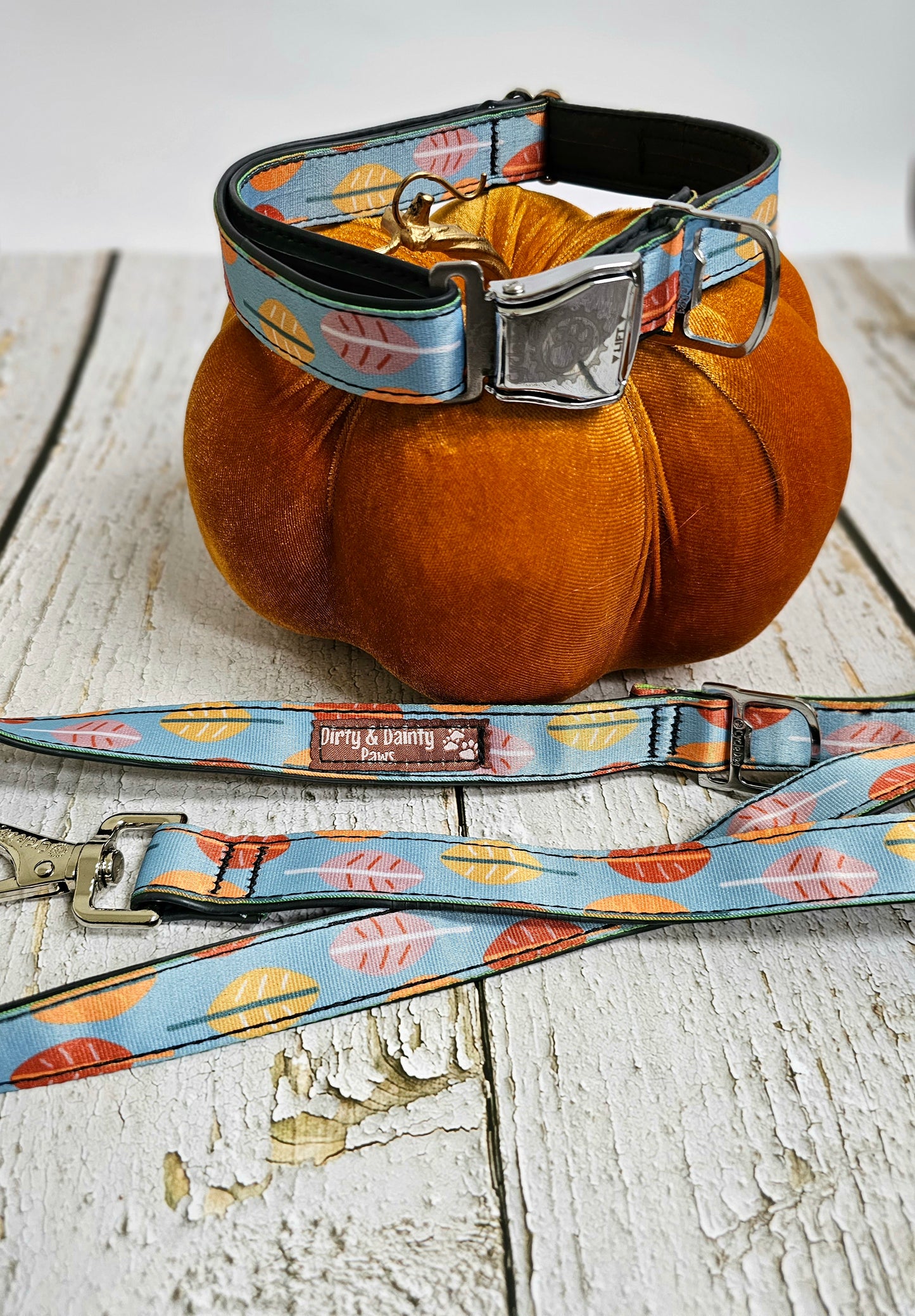 Boho Fall Leaves Dog Leash | Waterproof, NO Stink, Eco-Friendly
