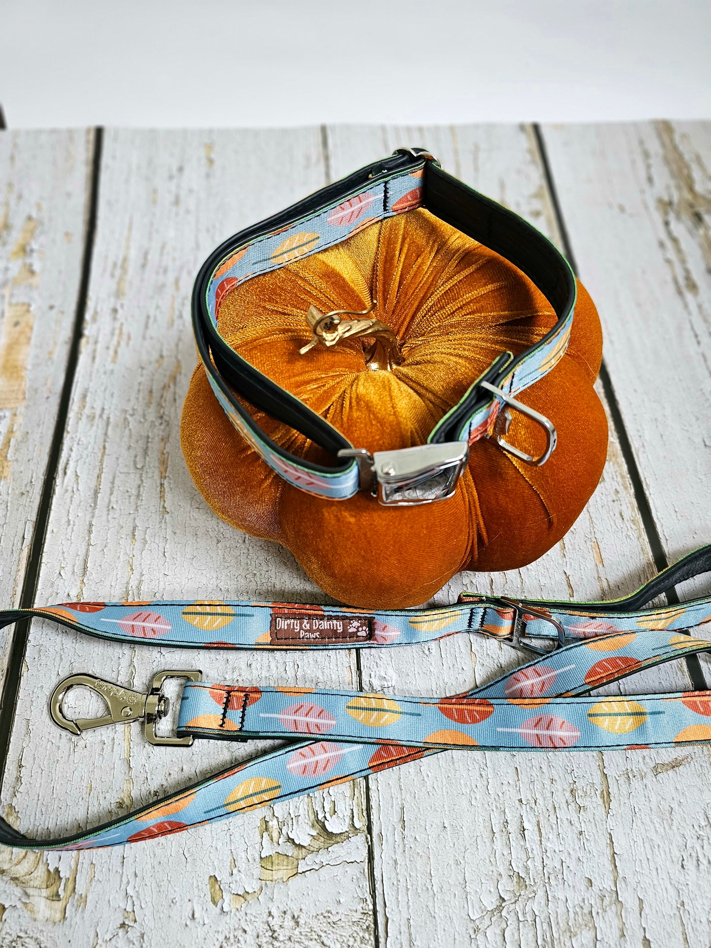 Boho Fall Leaves Dog Leash | Waterproof, NO Stink, Eco-Friendly