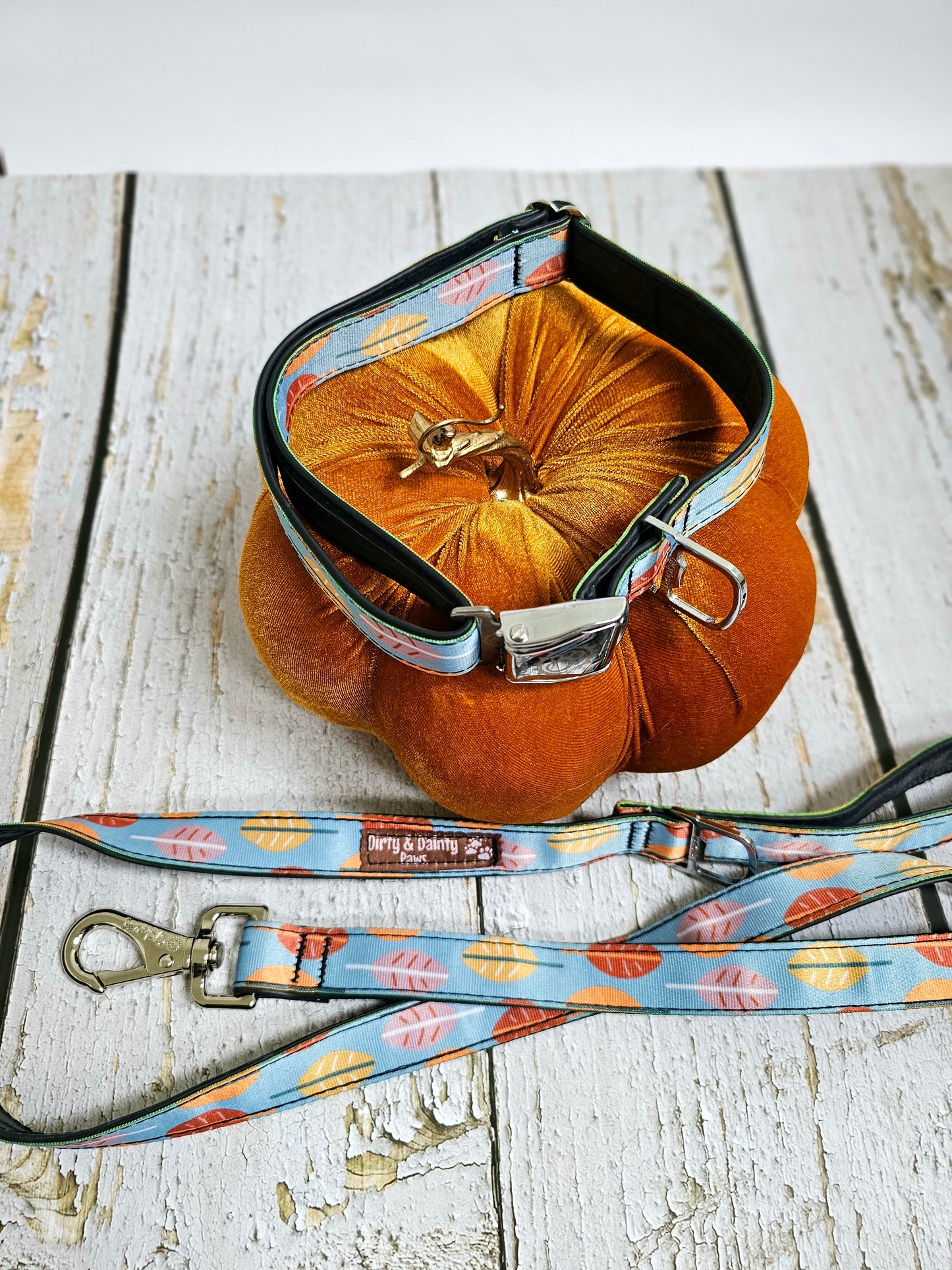 Boho Fall Leaves Dog Leash | Waterproof, NO Stink, Eco-Friendly