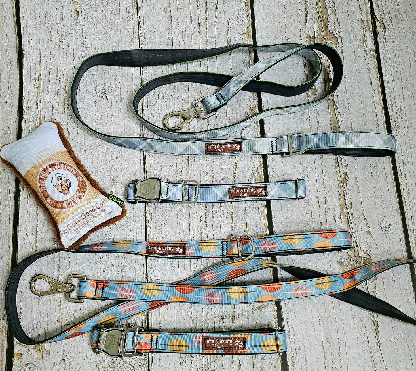Boho Fall Leaves Dog Collar | Waterproof, NO Stink, Eco-Friendly