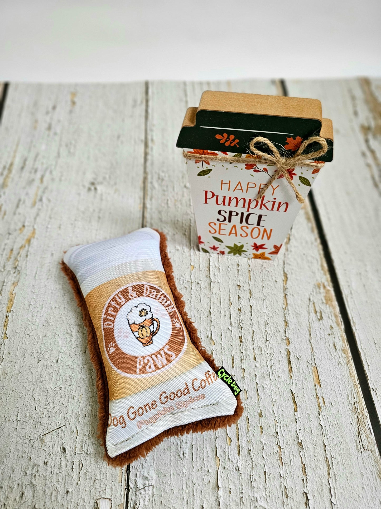 Pupkin Spice Eco-friendly recycled filling dog toy