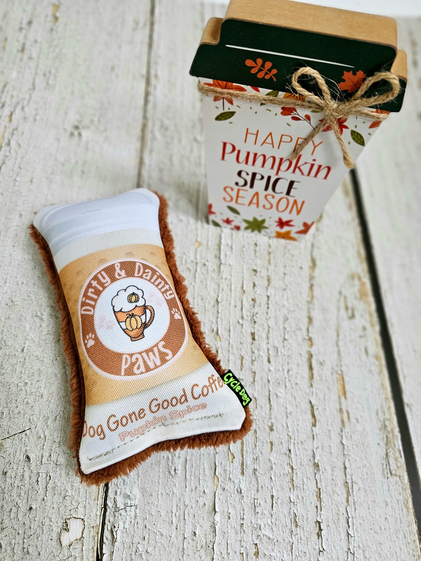 Pupkin Spice Eco-friendly recycled filling dog toy