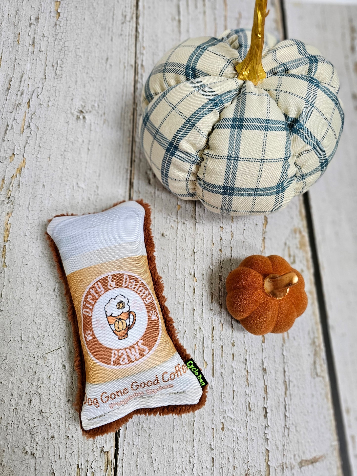 Pupkin Spice Eco-friendly recycled filling dog toy