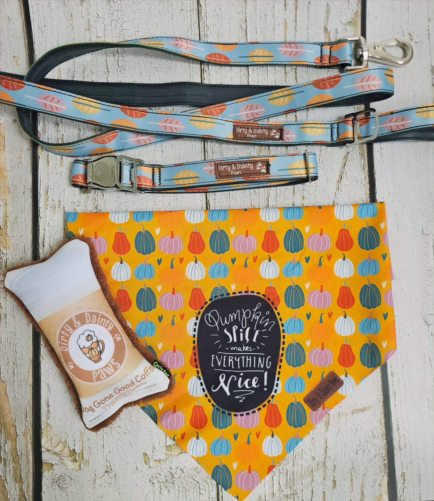Boho Fall Leaves Dog Leash | Waterproof, NO Stink, Eco-Friendly