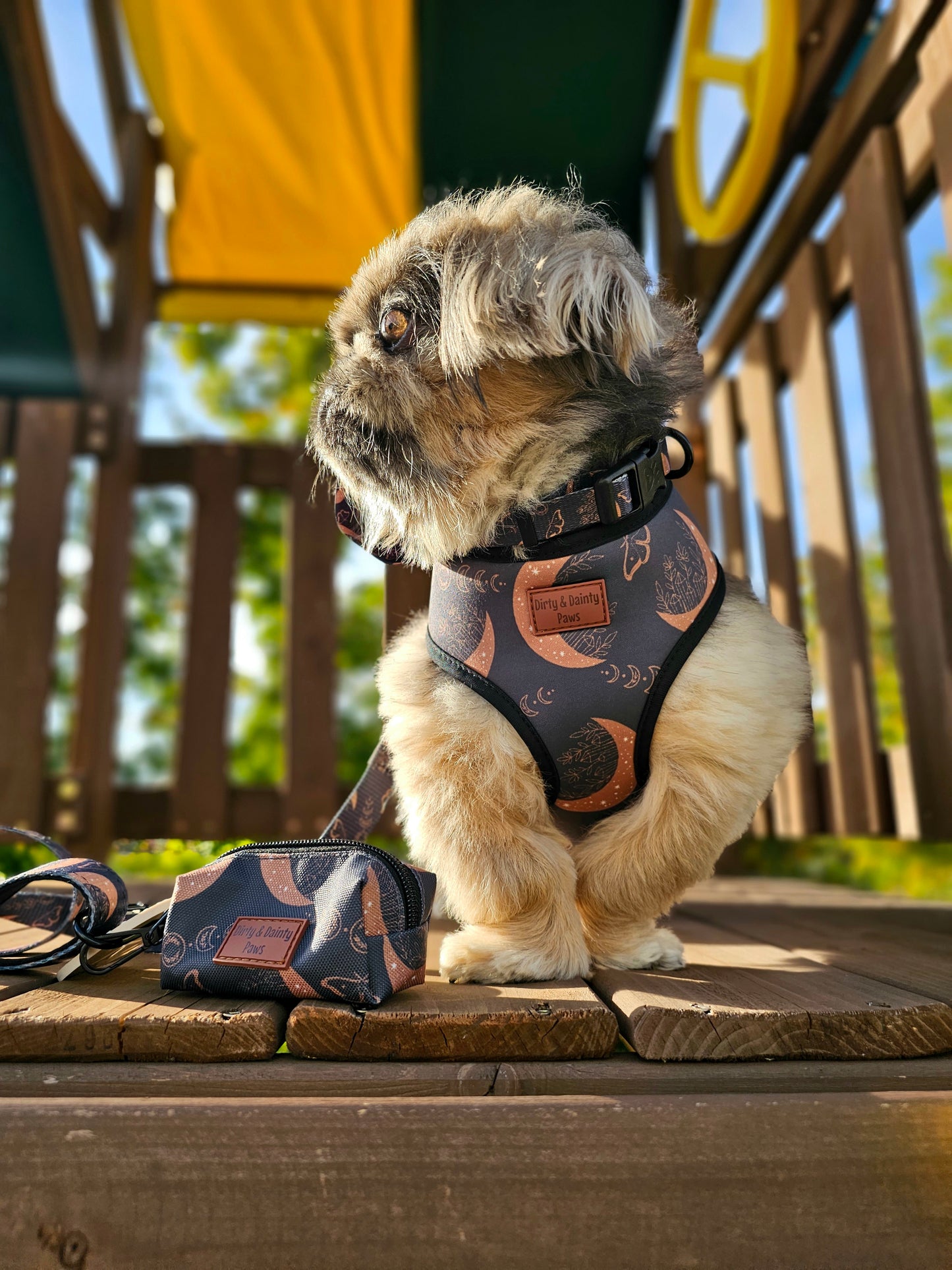 Moons and Moths Lunar Boho Nights Chest Harness | Comfortable, Durable & Machine Washable