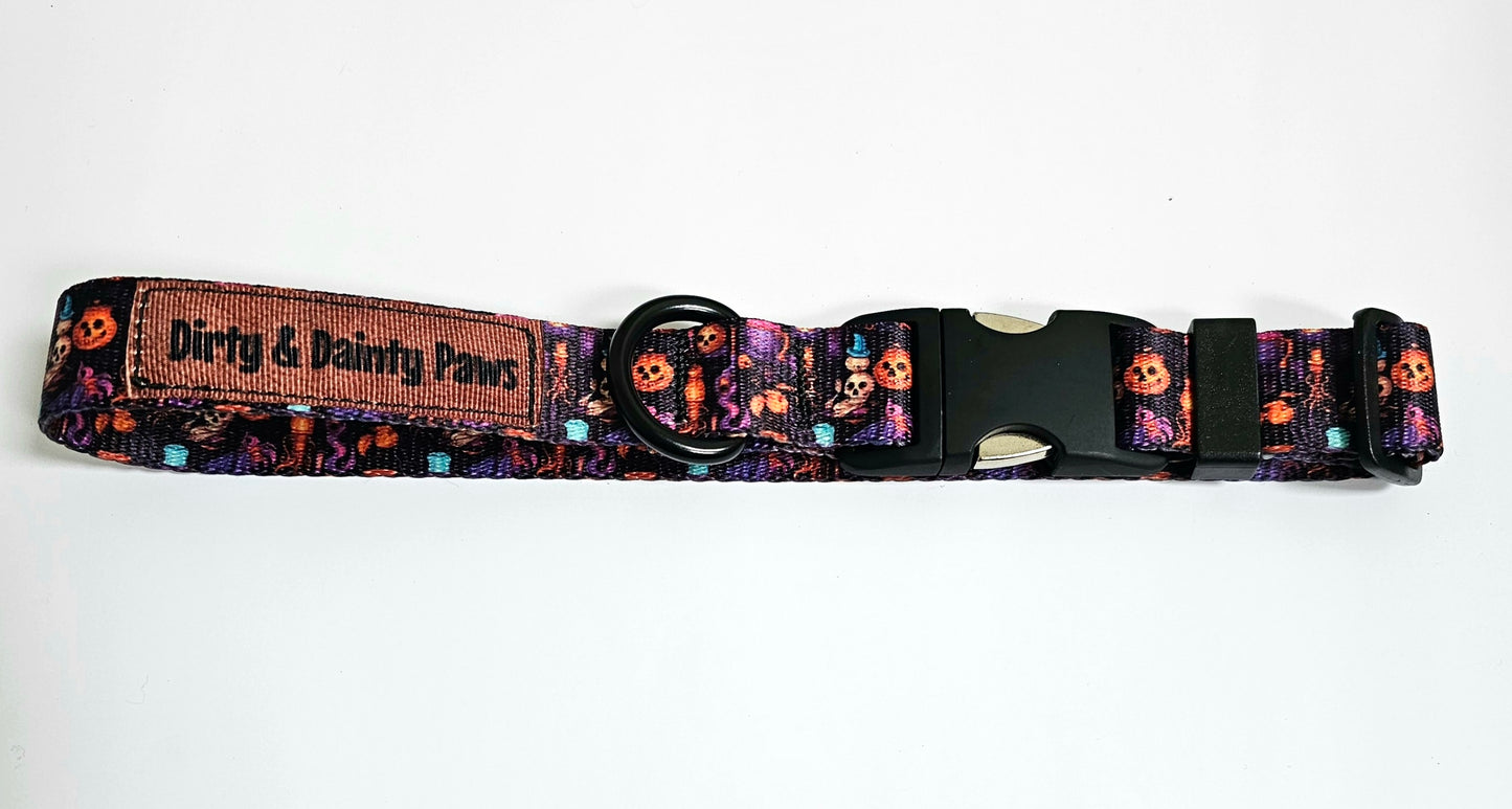 Spooky Jack-O-lantern Dog Collar
