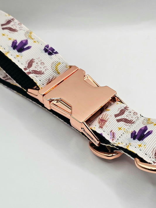 Fortune Teller Crystals Nylon Dog Collar| Halloween Dog Collar| Durable Dog Collar