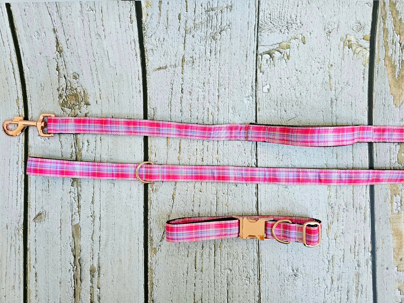 Sunset Plaid Dog Collar