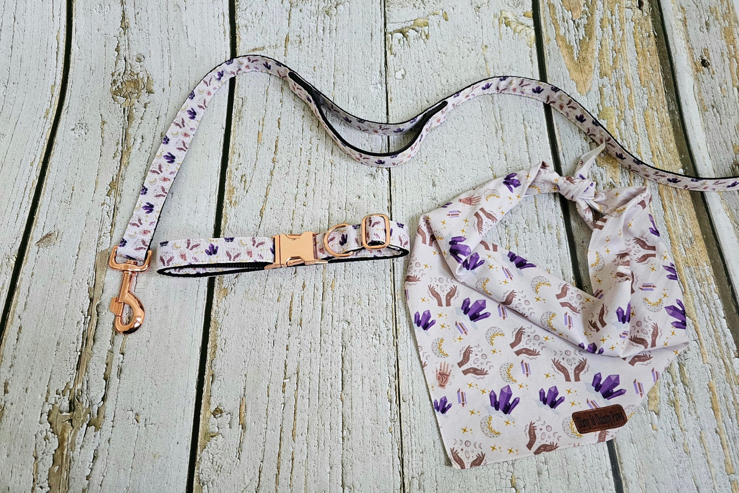 Into The Mystic Crystals Dog Collar