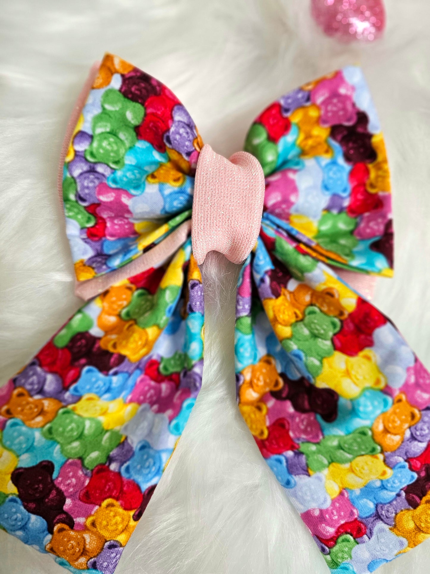 Gummy Bear Sailor Bow with Pink Shimmer