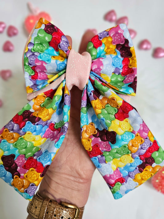 Gummy Bear Sailor Bow with Pink Shimmer