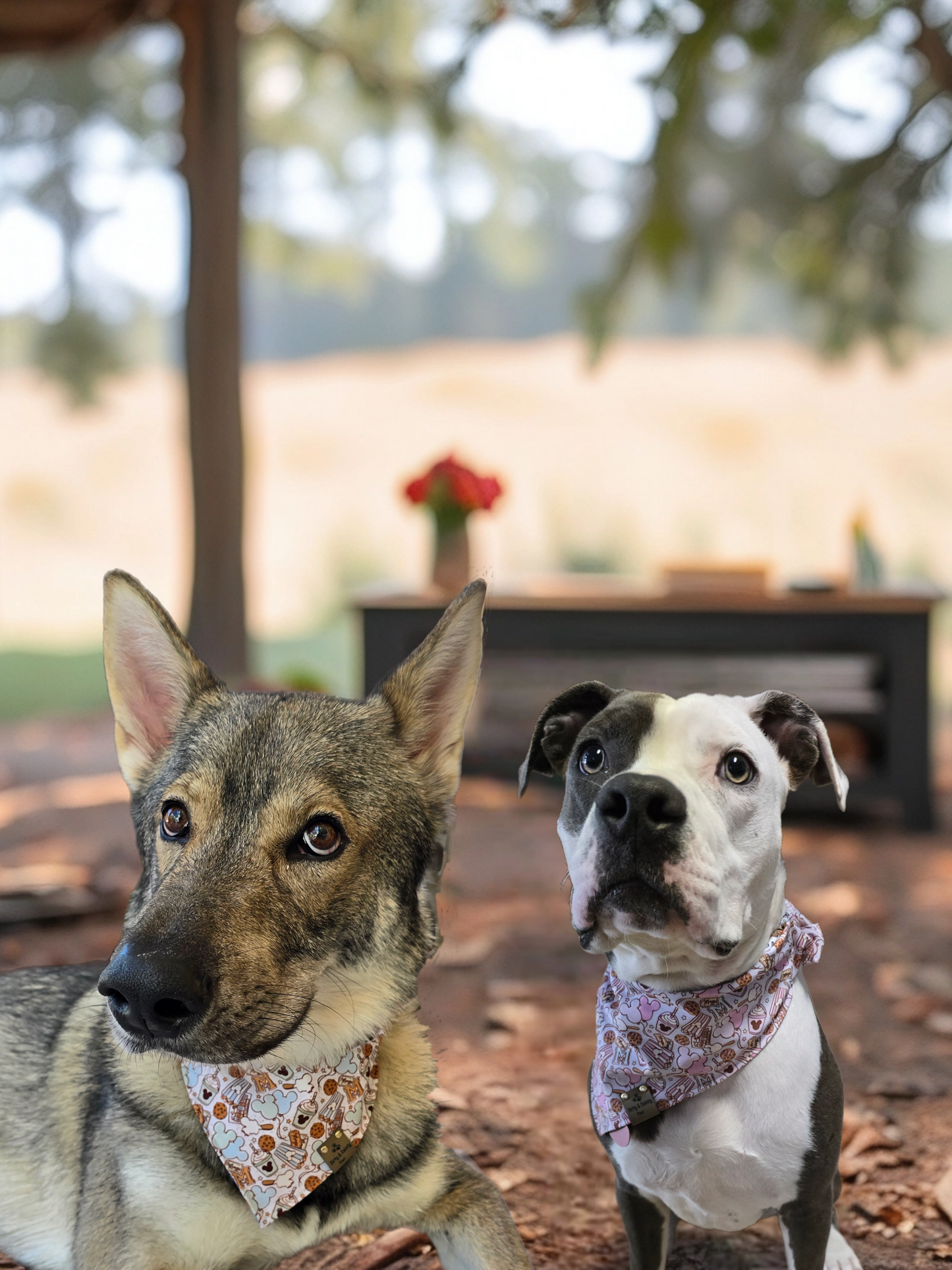 Magical Treats/ Minnie and Mickey Jack-O-Lantern Dog Bandana – Zoomie Proof| Pink or Blue | Dirty & Dainty Paws