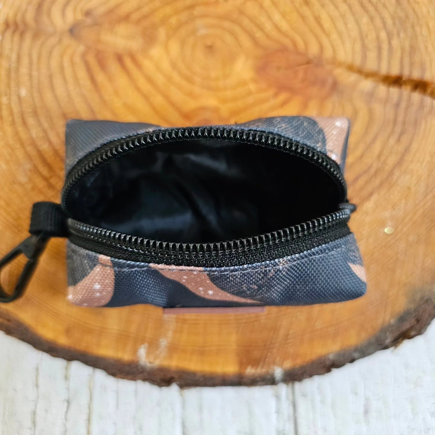 Boho Nights Poop Bag Holder - Stylish Waste Bag Holder with Celestial Charm with moons, moths and crystals