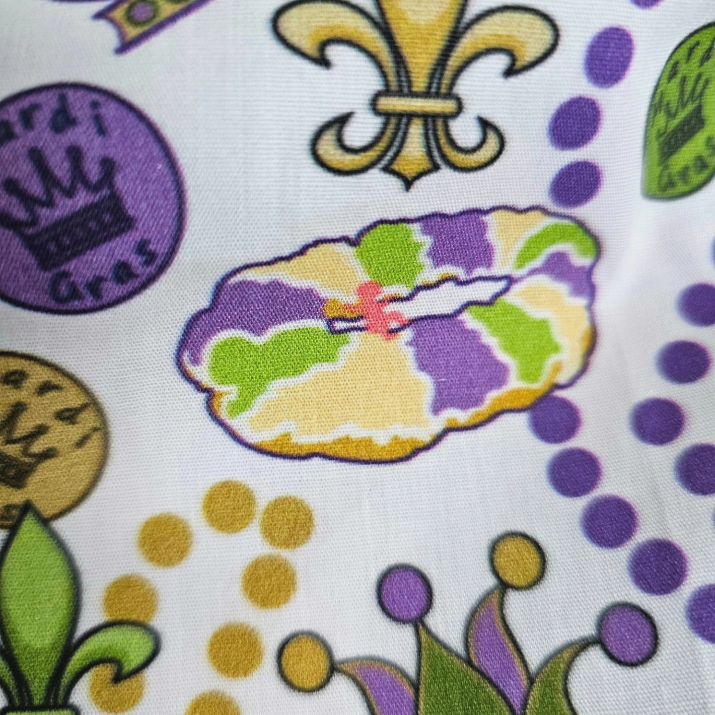 Mardi Gras Reversible Scrunchie Dog Bandana
