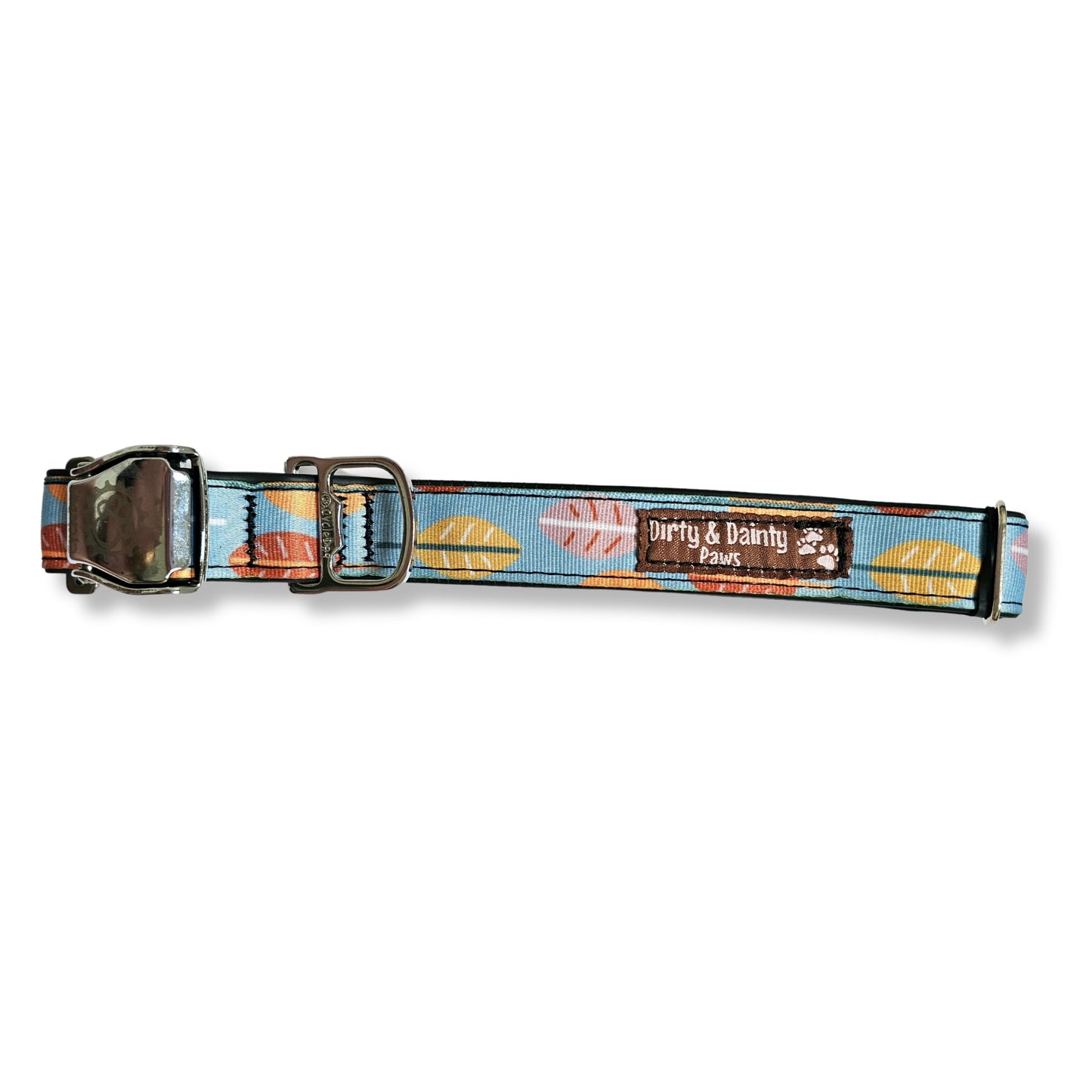 Boho Fall Leaves Dog Collar | Waterproof, NO Stink, Eco-Friendly