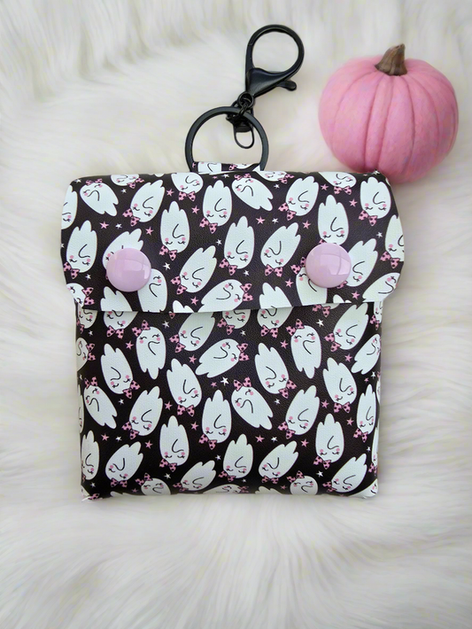 Cute Ghosties Faux Leather Treat Pouch