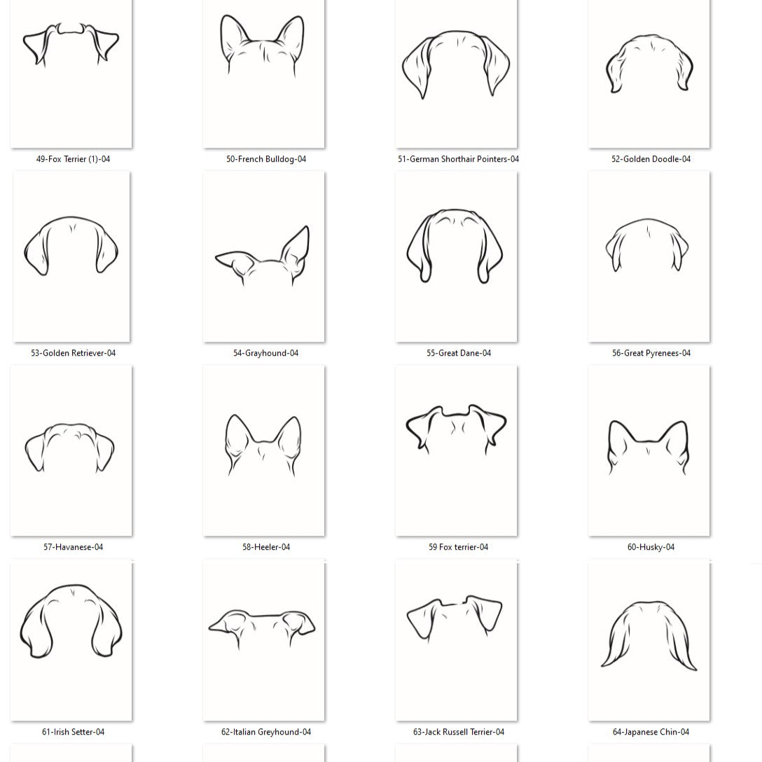 This Dog Mom Wears Her Heart on Her Sleeve -ADD YOUR DOGS NAME AND EAR OUTLINE Personalized Crewneck Sweatshirt