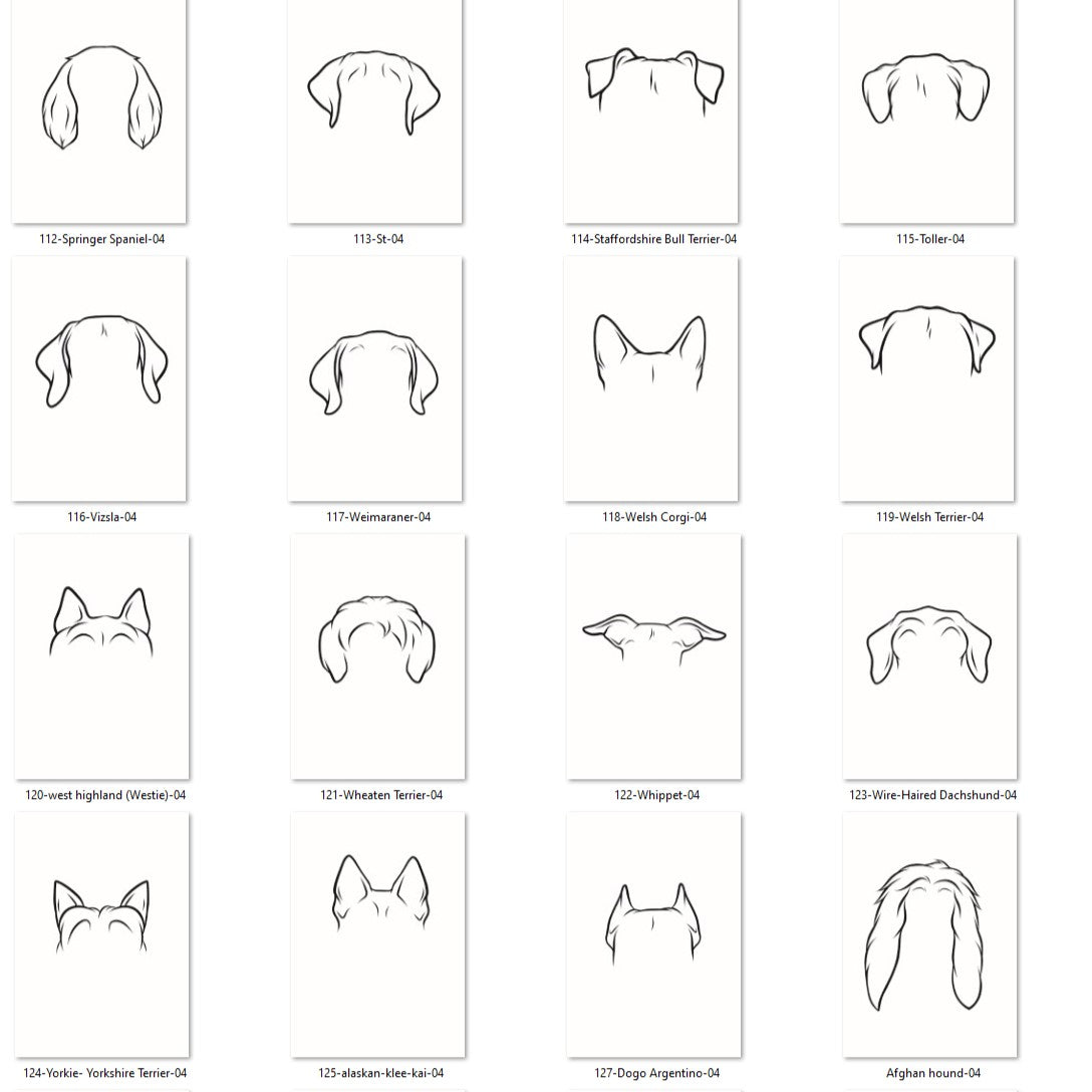This Dog Mom Wears Her Heart on Her Sleeve -ADD YOUR DOGS NAME AND EAR OUTLINE Personalized Crewneck Sweatshirt