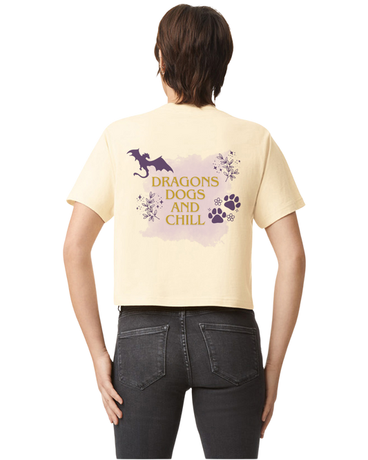 Dragons, Dogs and Chill Boxy Tshirt