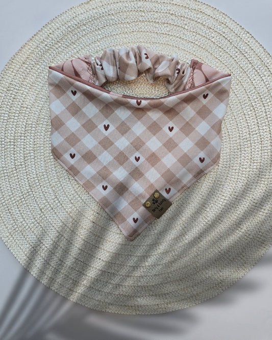 Floral Spring Picnic Reversible Scrunchie Dog Bandana – UV Protection & Colorfast Sports Pique