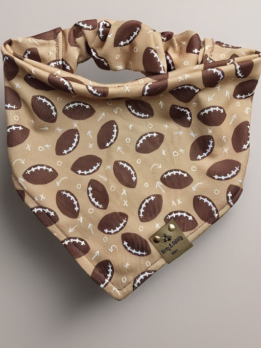 Fall Football Activewear Level Reversible Scrunchie Dog Bandana
