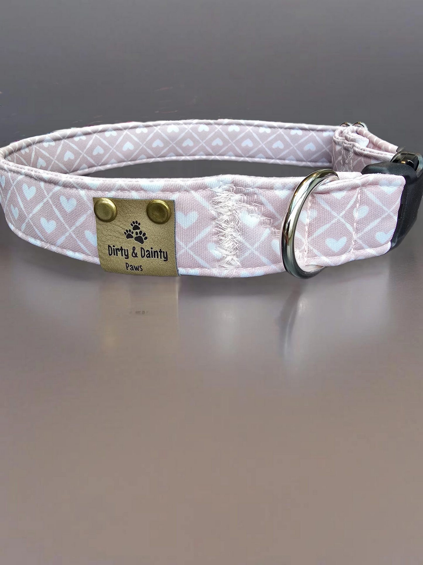 Neutral Spring Hearts Neoprene Dog Collar | Waterproof & Comfortable