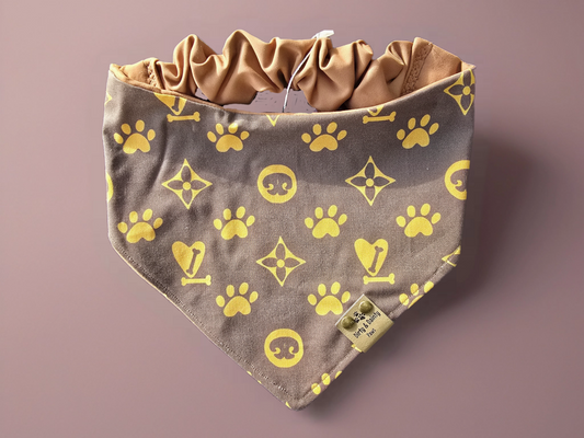 Louis Barkton Reversible Scrunchie Dog Bandana