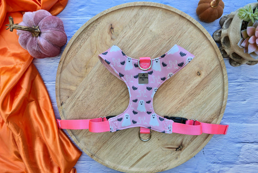 Sweet Ghosts Adjustable Neoprene Dog Chest Harness | 4-Point Adjustable Walking Harness