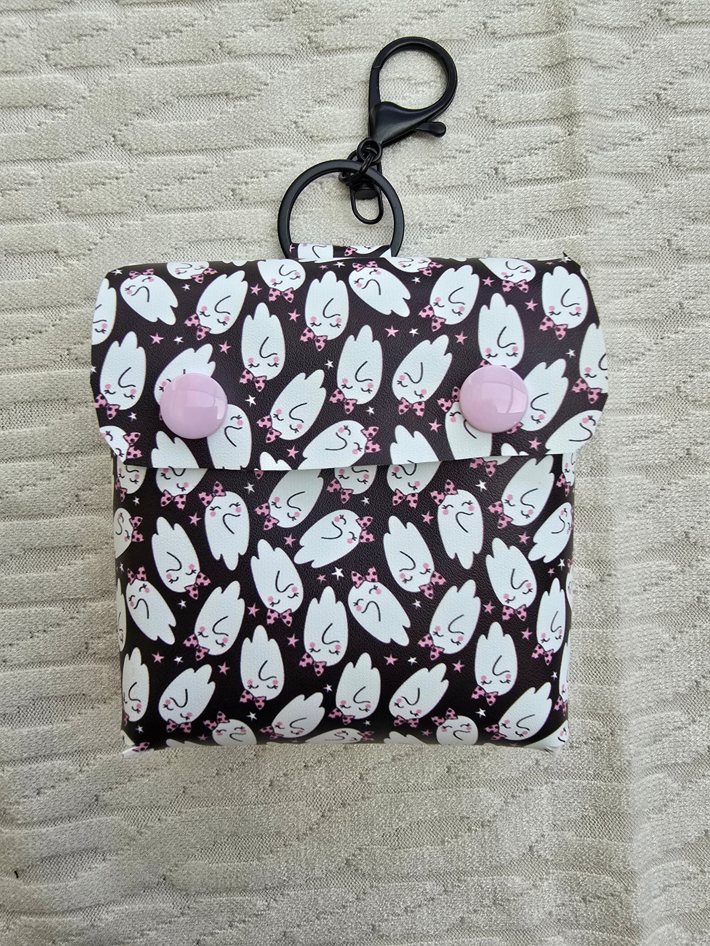 Cute Ghosties Faux Leather Treat Pouch