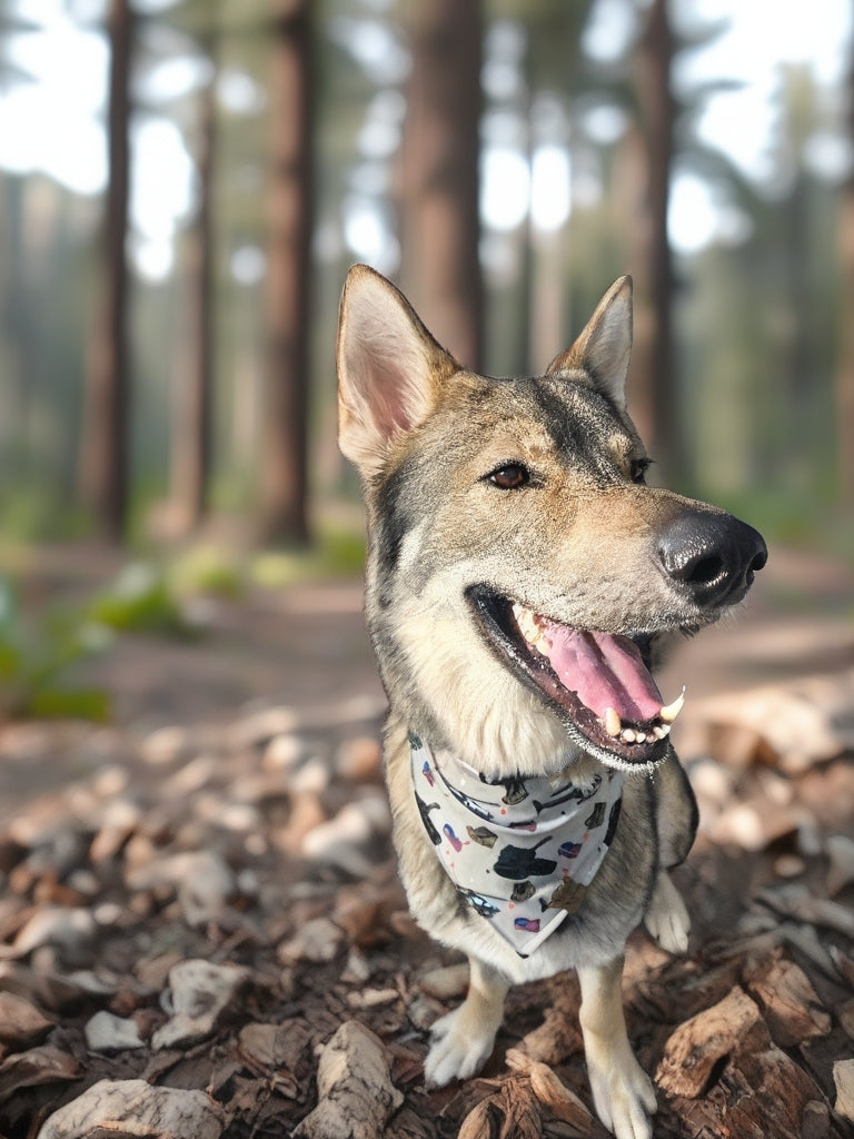 Military Reversible Scrunchie Dog Bandana – 100% Donated to Warrior Dog Foundation