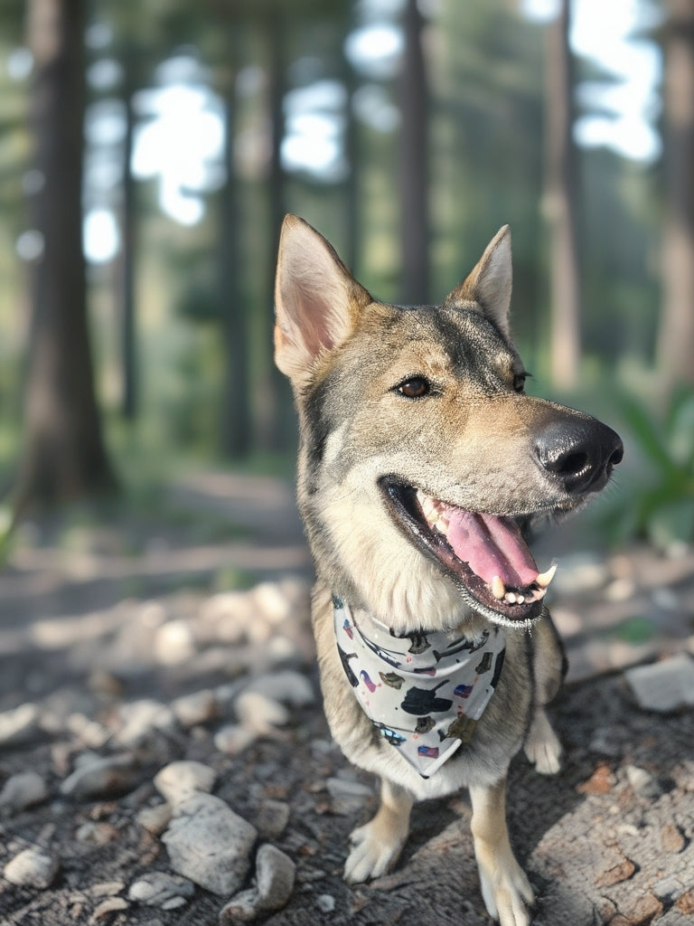 Military Reversible Scrunchie Dog Bandana – 100% Donated to Warrior Dog Foundation