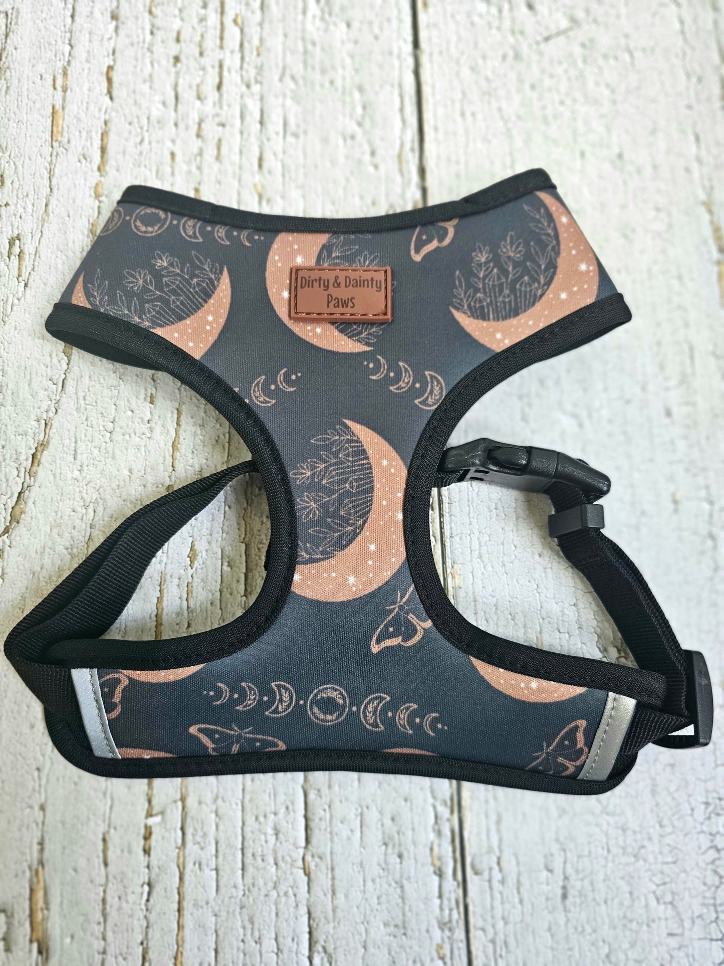 Moons and Moths Lunar Boho Nights Chest Harness | Comfortable, Durable & Machine Washable