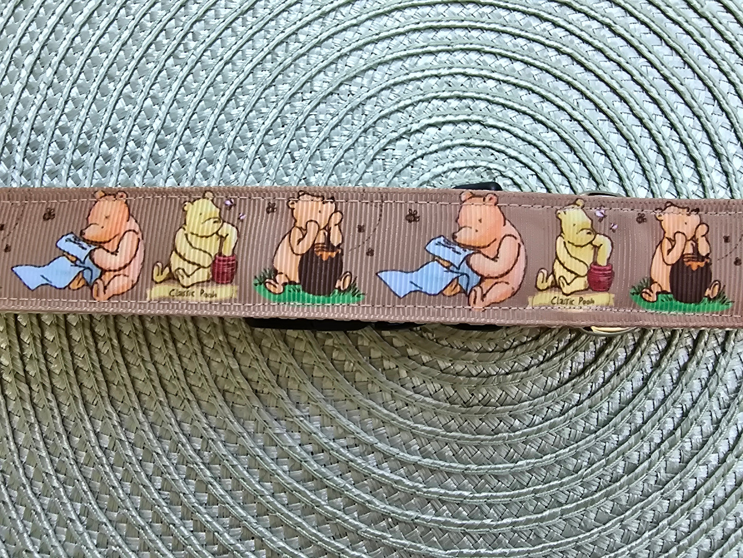 Winnie the Pooh Nylon Dog Collar – YKK® Side-Release Buckle | Dirty & Dainty Paws