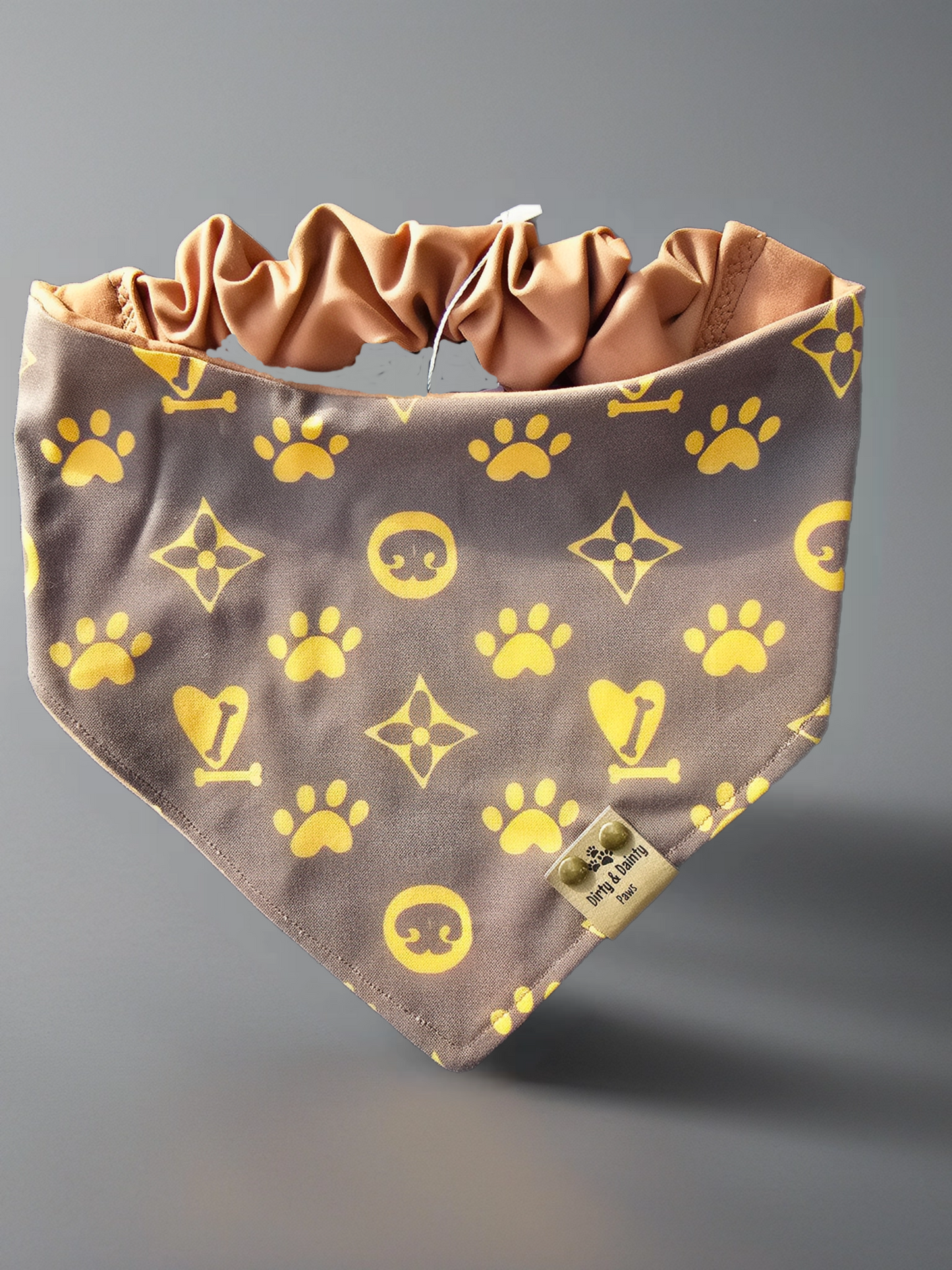 Louis Barkton Reversible Scrunchie Dog Bandana
