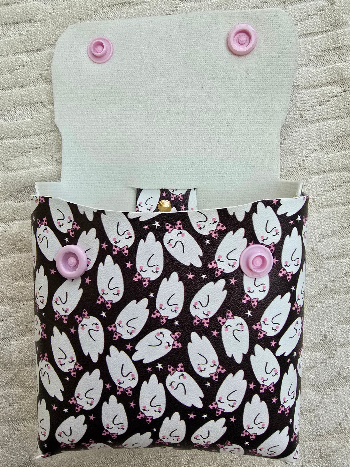 Cute Ghosties Faux Leather Treat Pouch
