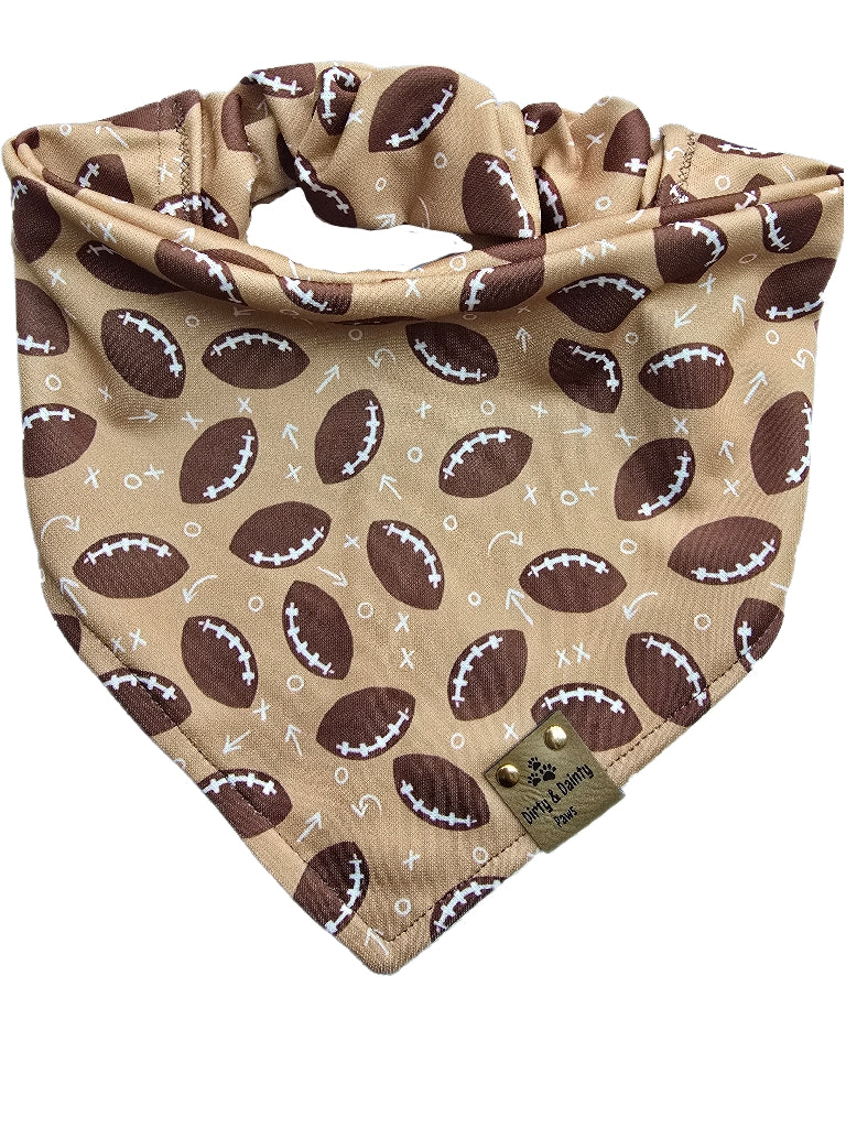 Fall Football Activewear Level Reversible Scrunchie Dog Bandana