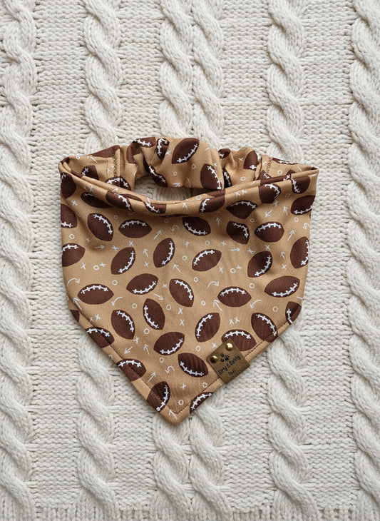 Fall Football Activewear Level Reversible Scrunchie Dog Bandana