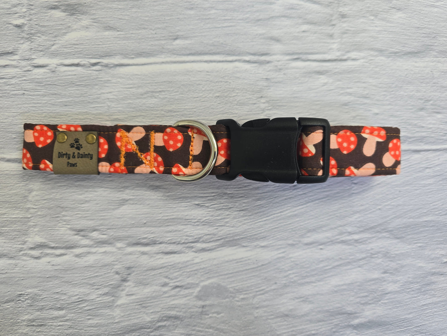 Whimsical Mushroom Dog Collar | Nature-Inspired Pet Accessories by Dirty & Dainty Paws