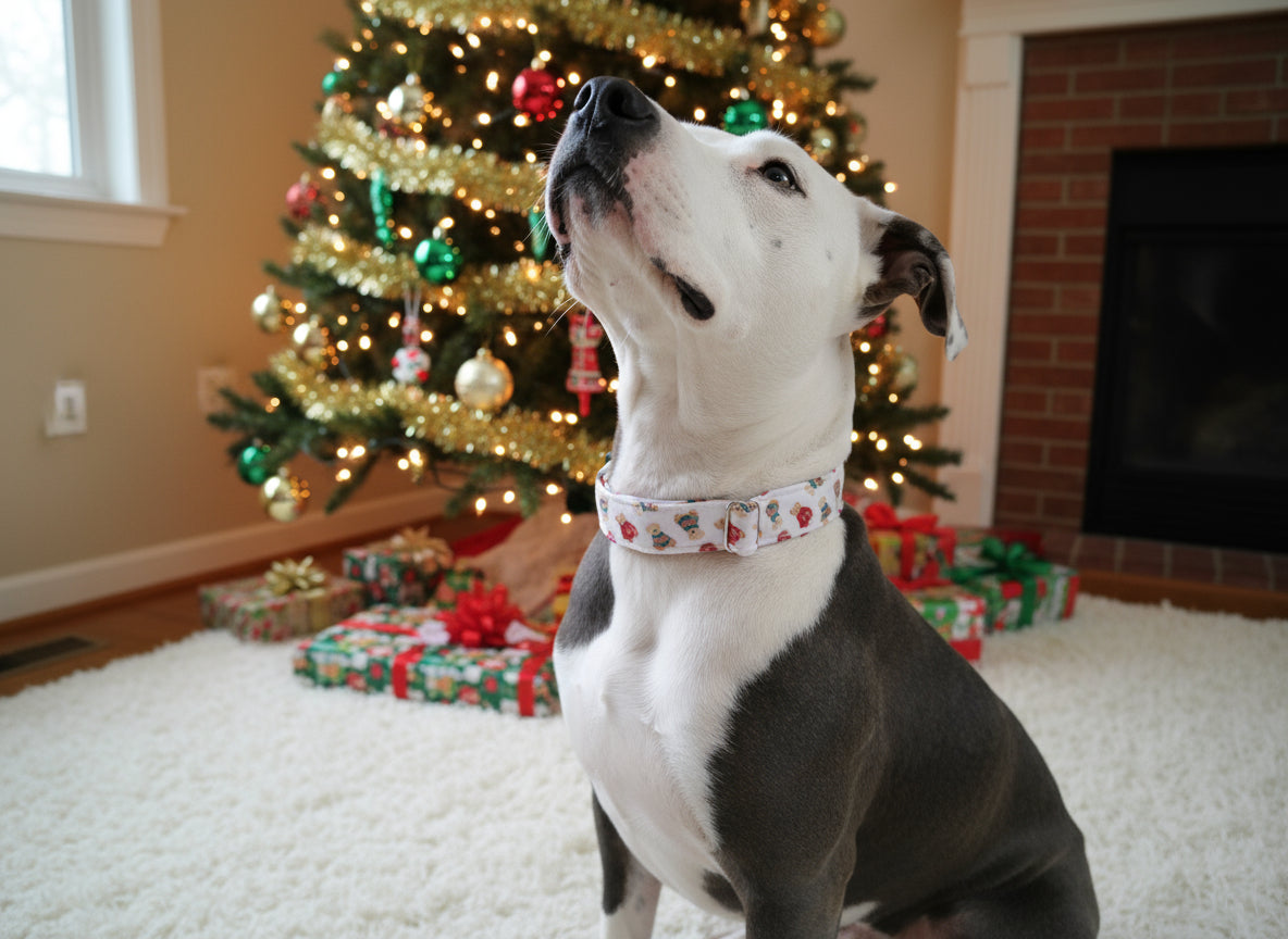 Cozy Teddy Bear  Neoprene Dog Collars | Durable Holiday Collars by Dirty & Dainty Paws