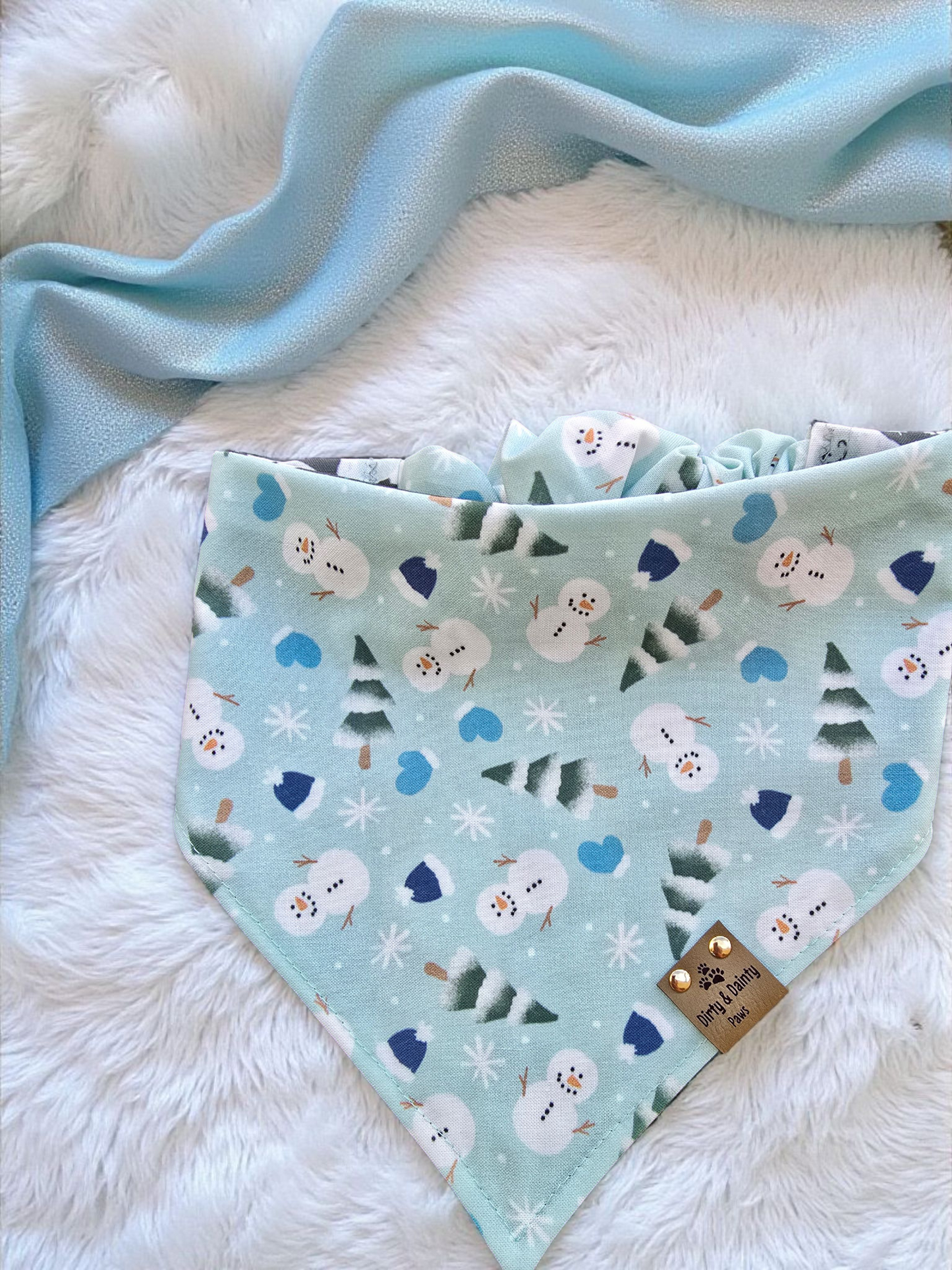 Winter Snowman|Yeti Wonderland Reversible Cozy Cotton Bandana