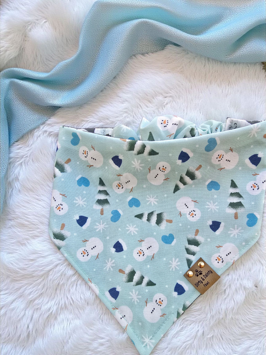 Winter Snowman|Yeti Wonderland Reversible Cozy Cotton Bandana