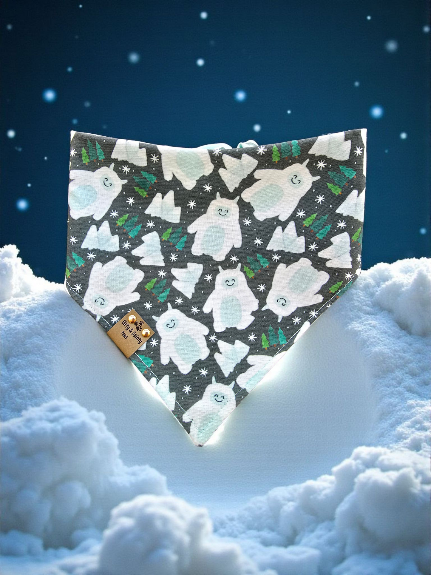 Winter Snowman|Yeti Wonderland Reversible Cozy Cotton Bandana