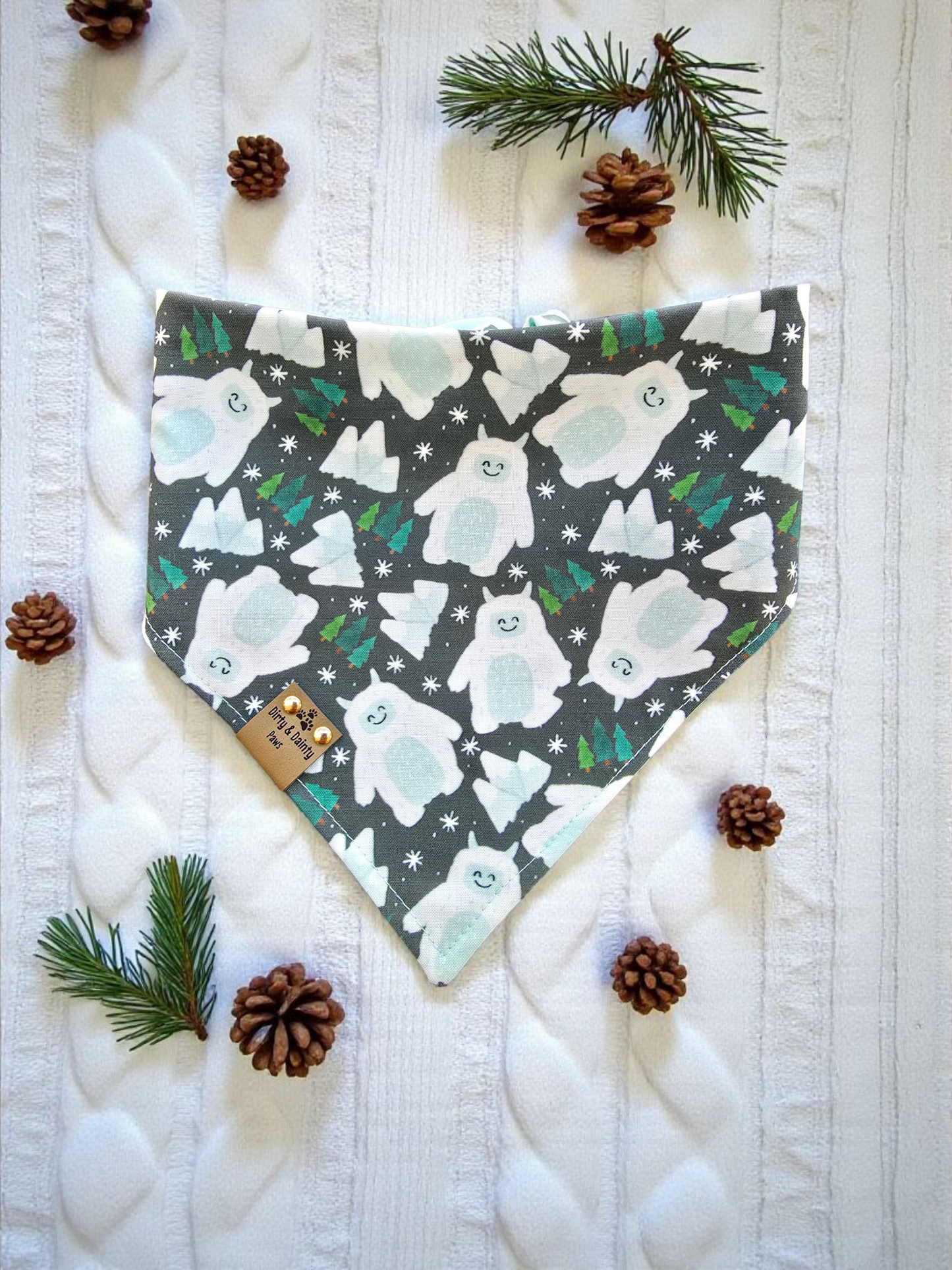 Winter Snowman|Yeti Wonderland Reversible Cozy Cotton Bandana