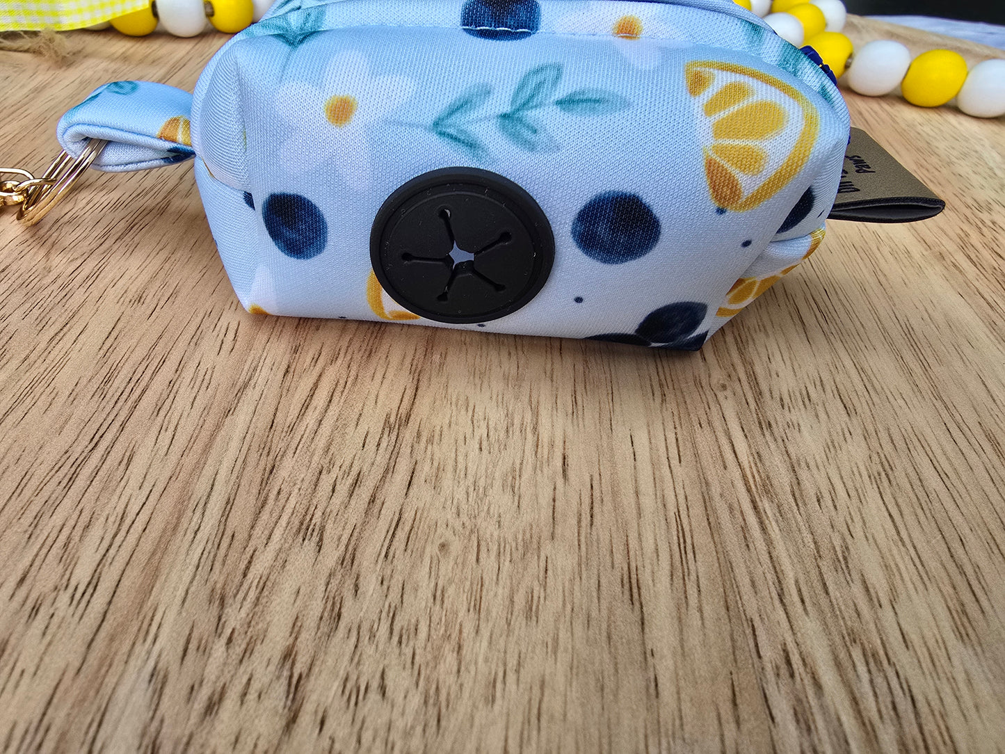 Blueberries and Lemons Neoprene Waste Bag Holder