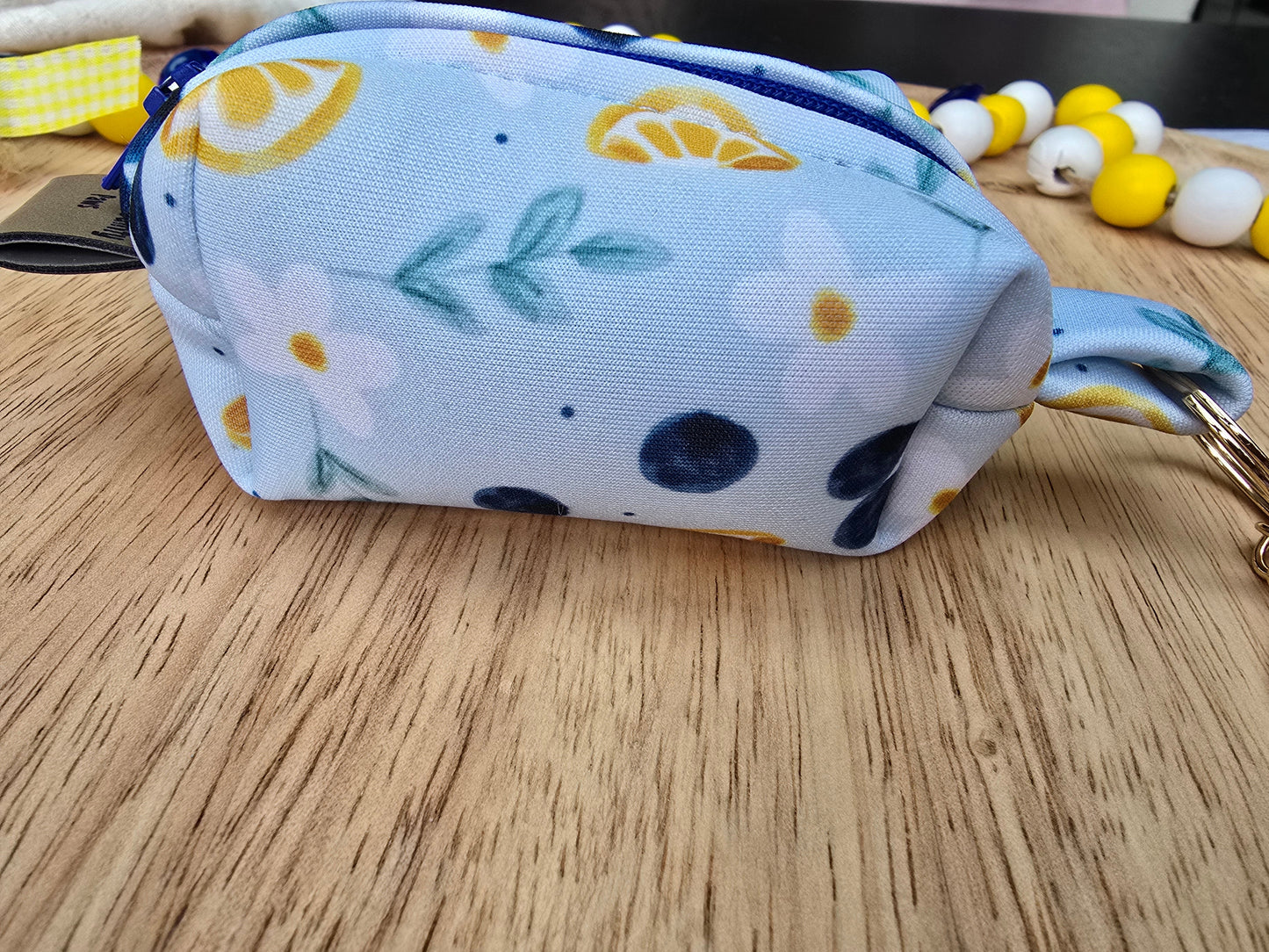 Blueberries and Lemons Neoprene Waste Bag Holder